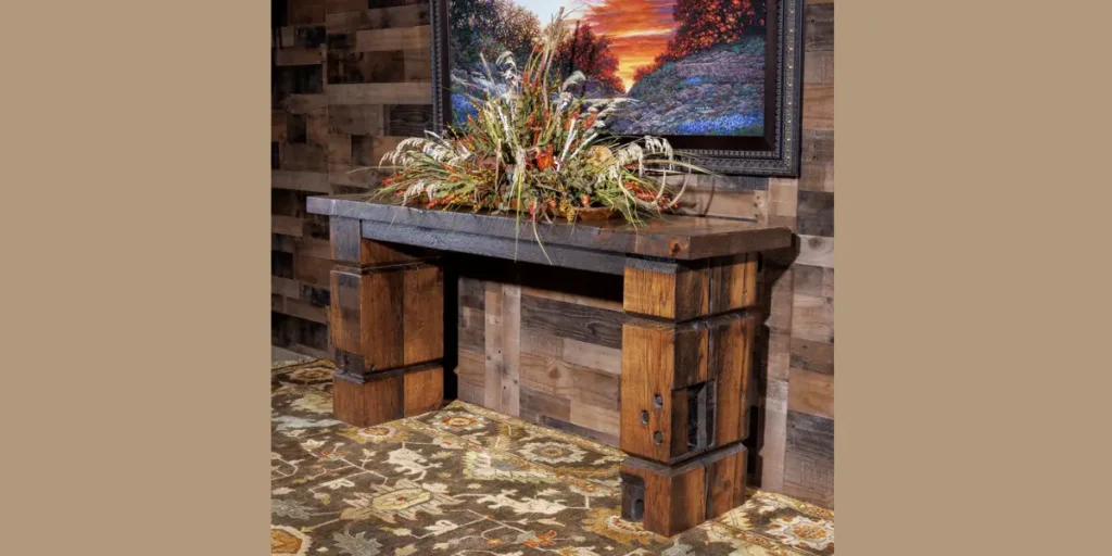 Rustic Reclaimed Wood Side Table