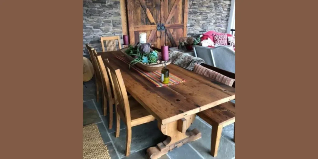 Rustic Reclaimed Wood Vintage Table