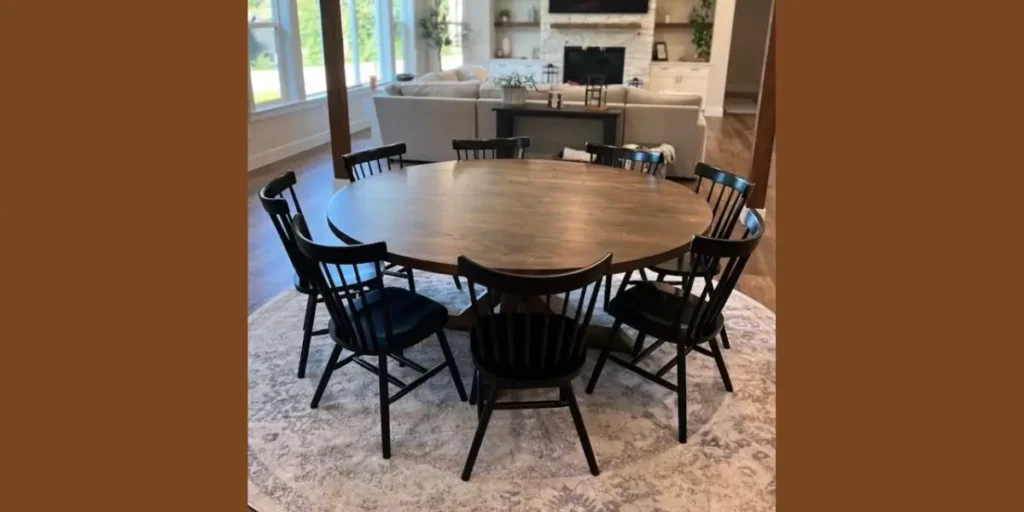 Rustic Round Pedestal Table