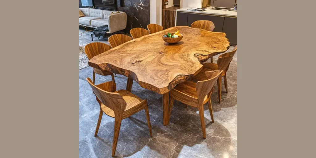 Rustic Slab Wood Dining Table