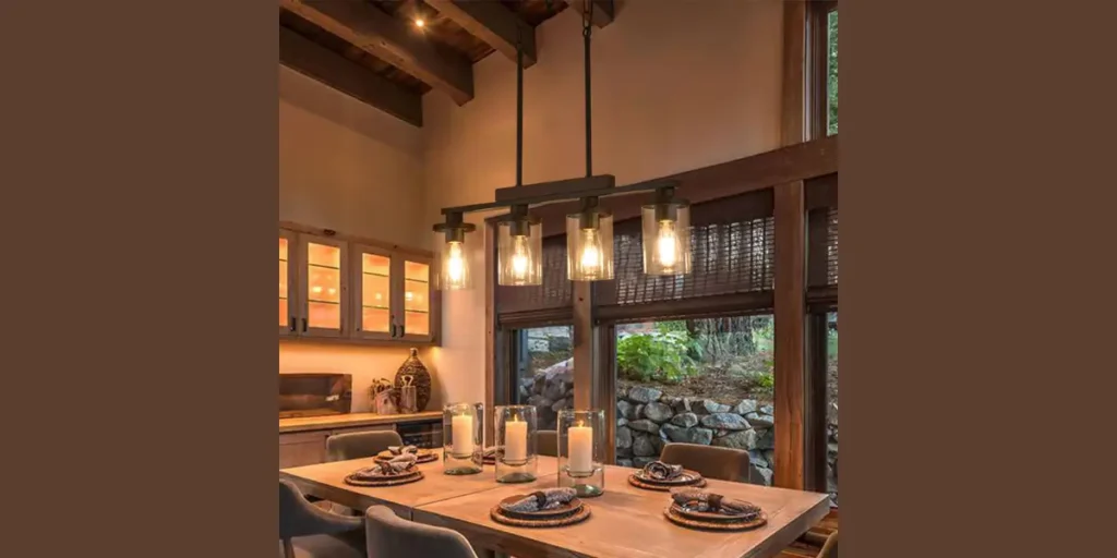 Rustic Wood Beam Fixture