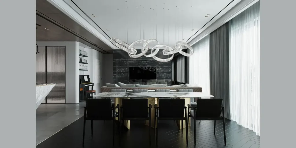 Sculptural Statement Chandelier