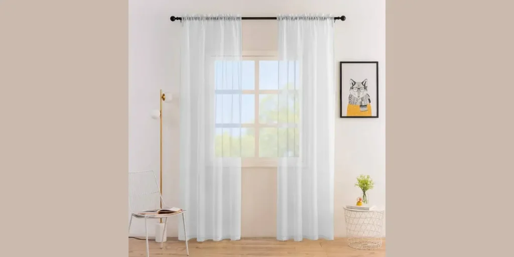 Sheer White Drapes for an Open Feel