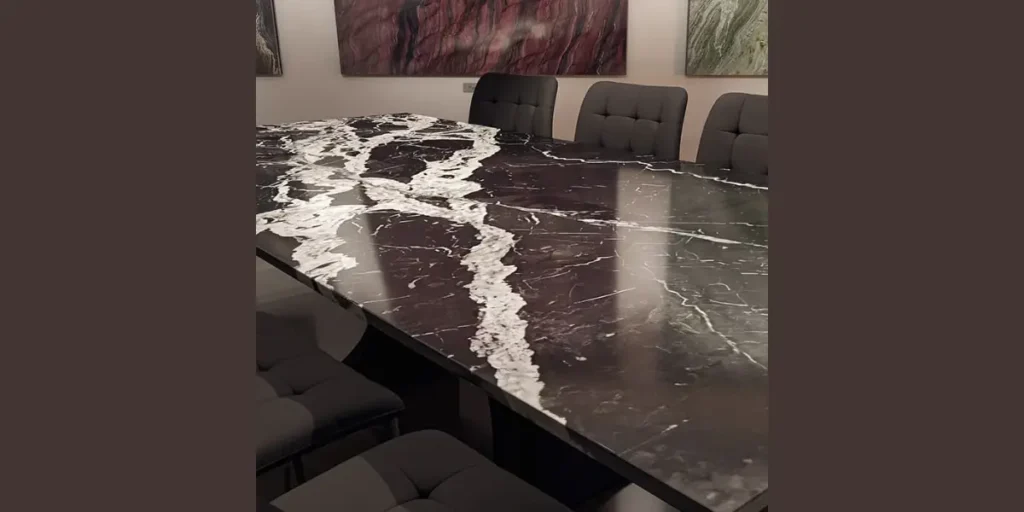 Solid Granite Statement Table