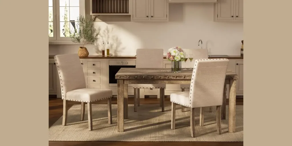 Solid Wood Farmhouse Table Set