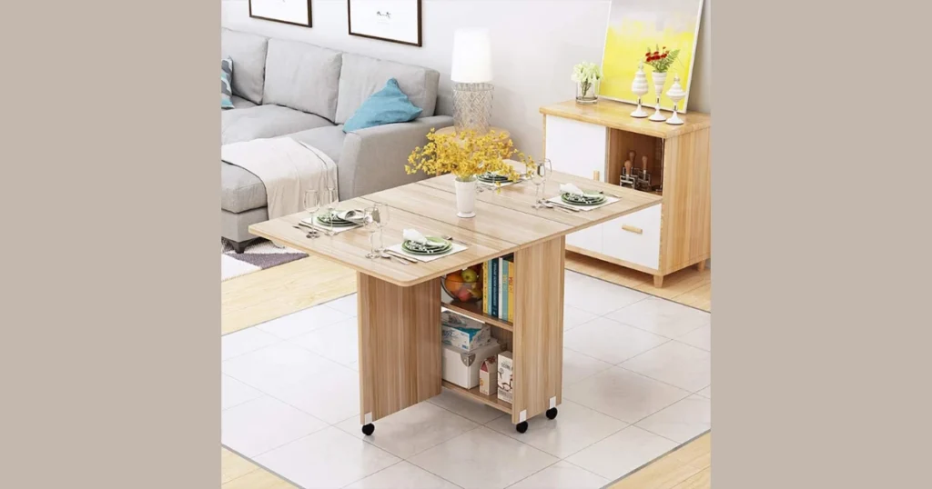 Small Dining Table with Built In Storage for Extra Function