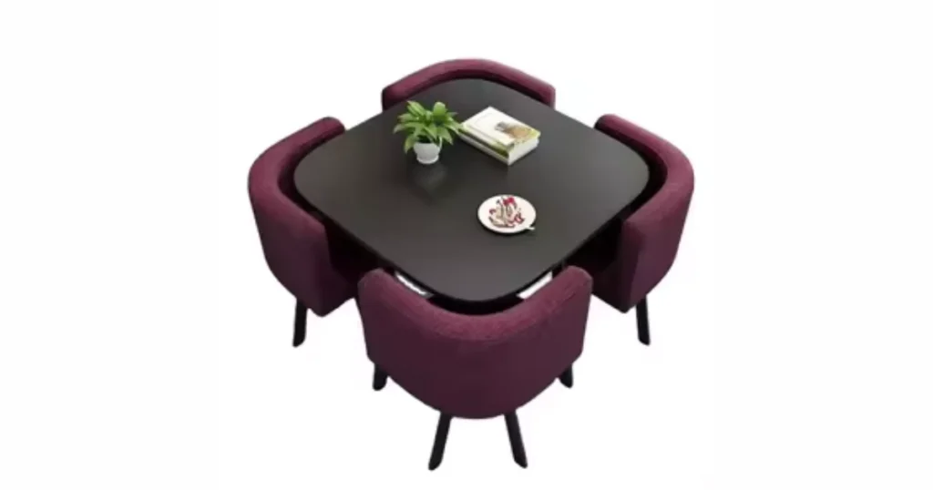 Glass Top Small Dining Table for Visual Openness