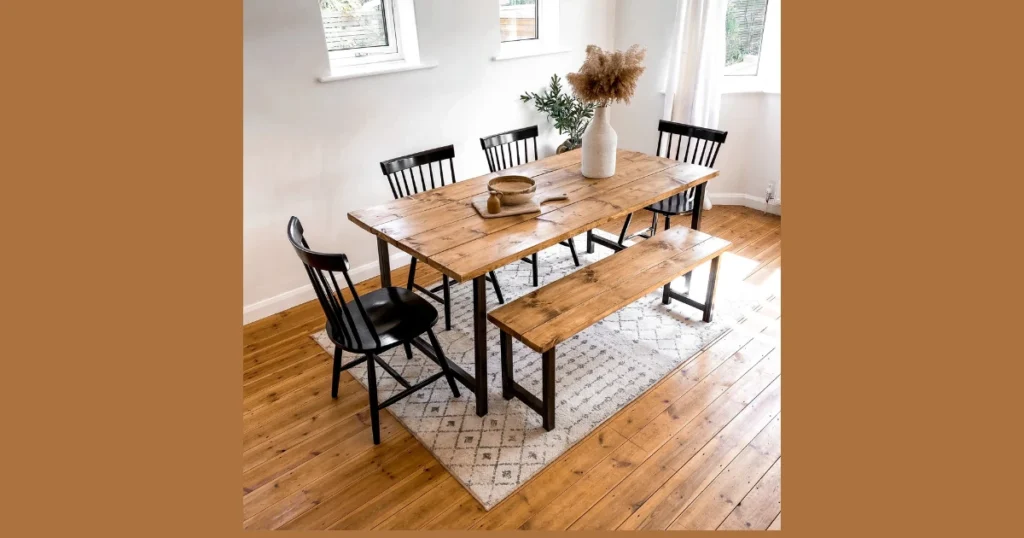 Bench Seating Dining Table for Small Spaces