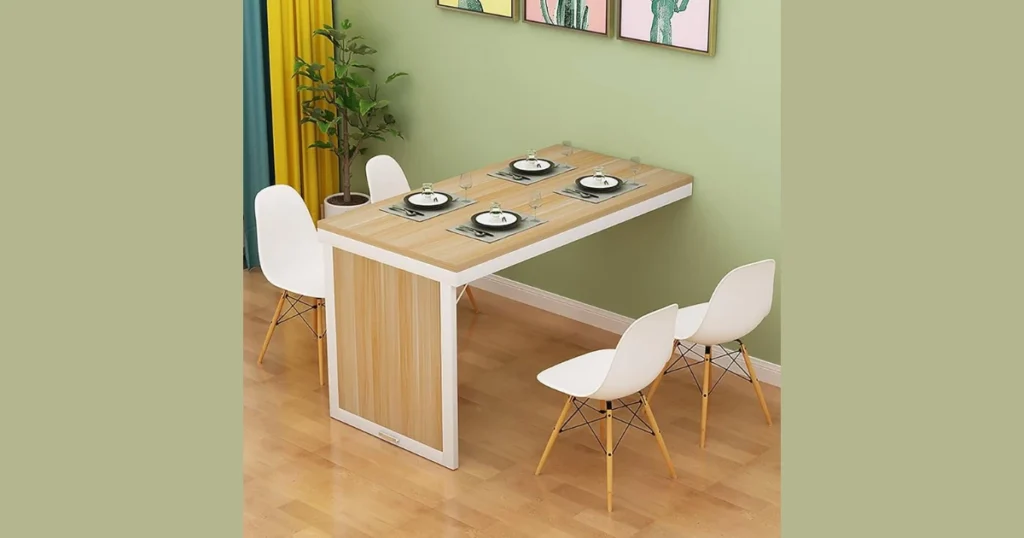 Wall-Mounted Foldable Dining Table for Tiny Kitchens