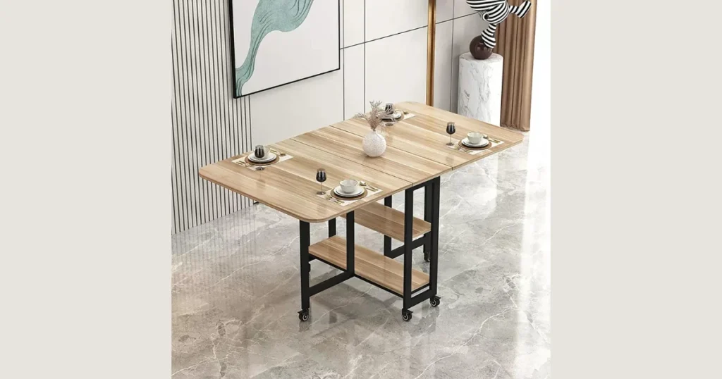 Drop-Leaf Dining Table for Flexible Space