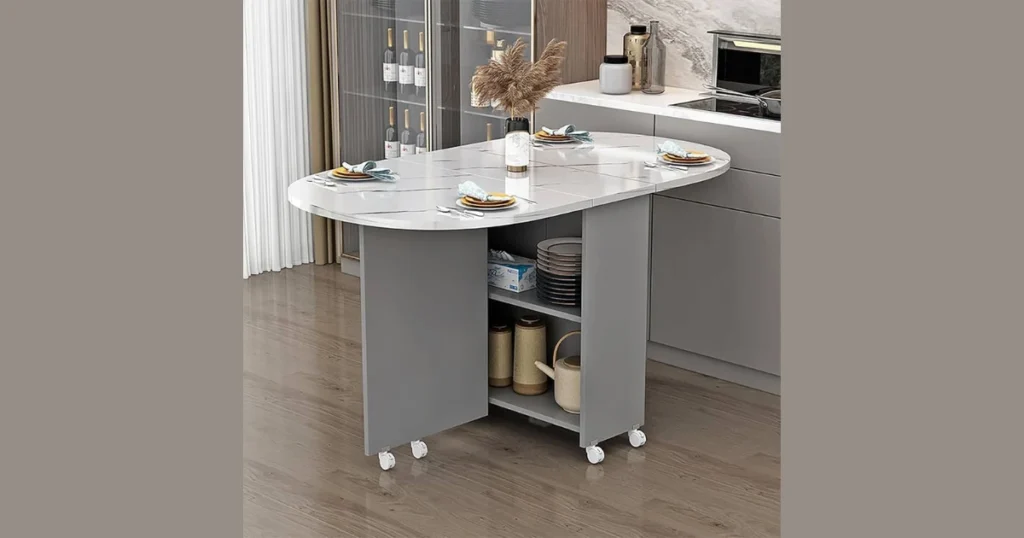 Rolling Dining Table for Flexible Small Kitchens