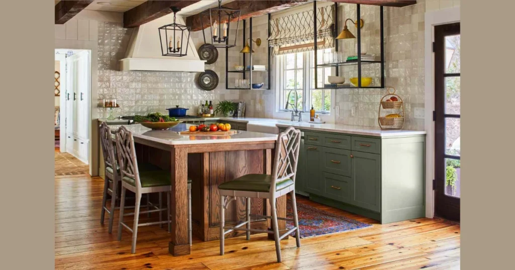 Rustic Farmhouse Kitchen Dining Table for Warm Interiors