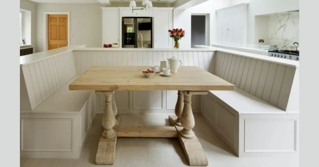 Bench Seating Kitchen Dining Table for Space Efficiency