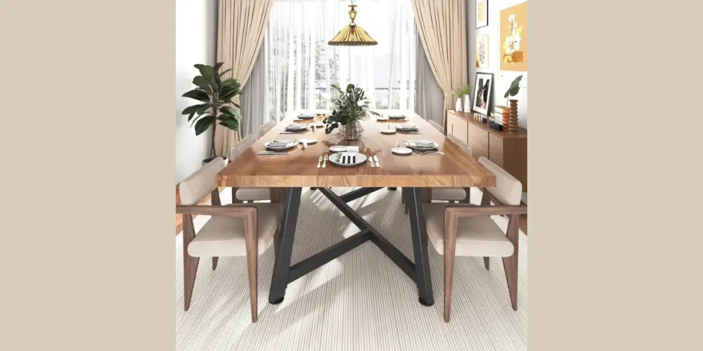 Solid Wood Statement Table