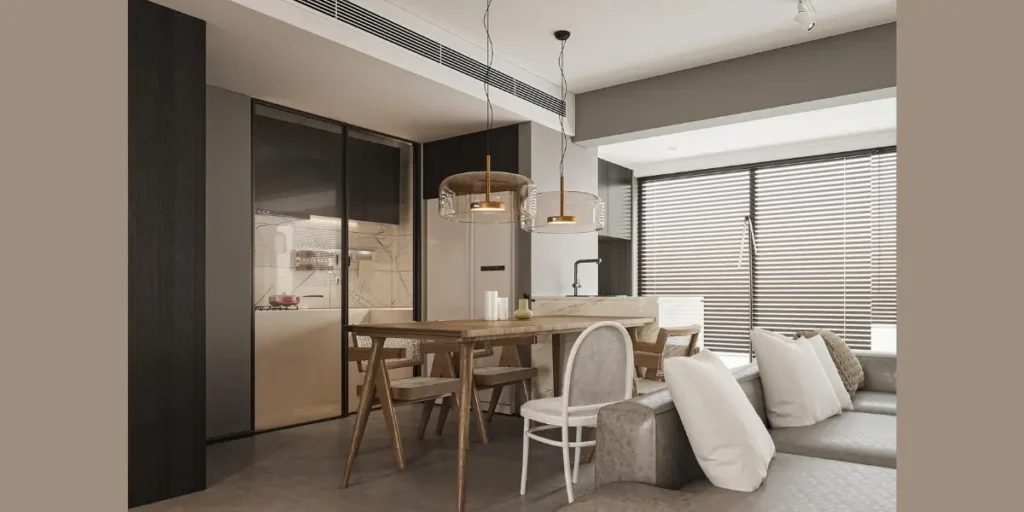 Two-Tone Wood Japandi Table