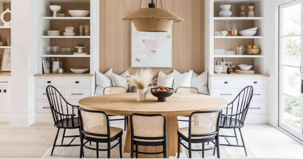 Round Dining Table Arrangement for Balanced Flow