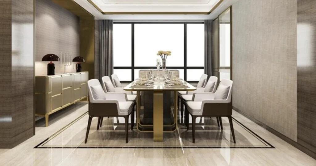Modern Luxury Dining Table Arrangement for Elegant Homes