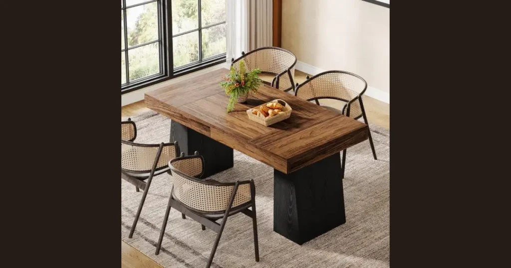 55 Inch Rectangular Dining Table for Structured Layouts