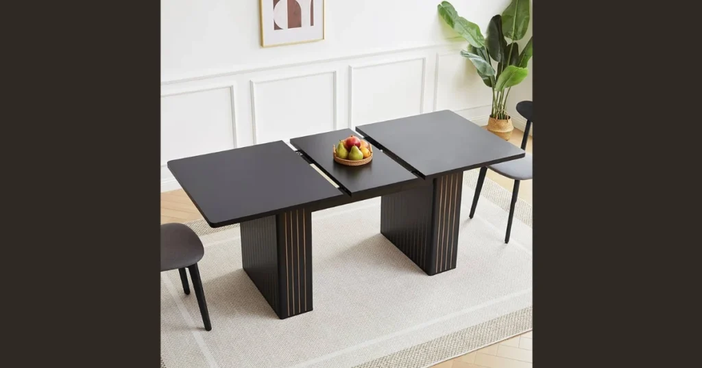 55 Inch Extendable Dining Table for Flexible Seating