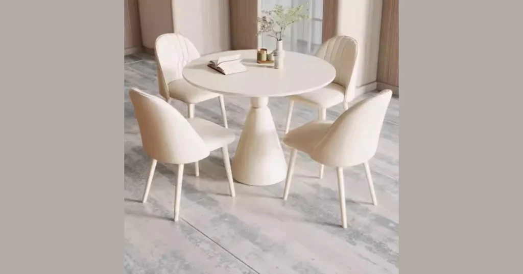White 70 Inch Dining Table for Bright and Airy Rooms