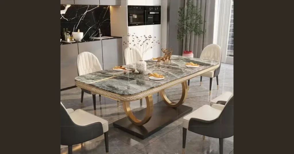 Modern Glass Top Dining Table for 12
