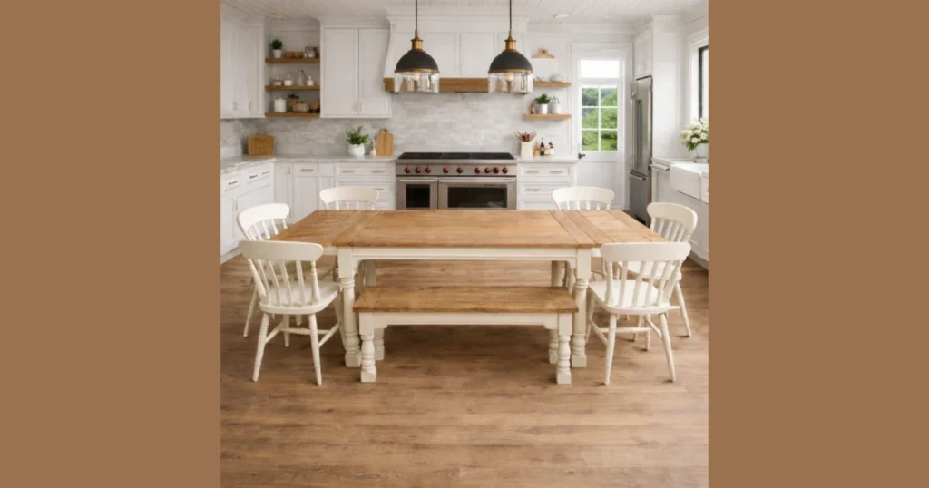 Farmhouse Style 12 Seater Dining Table