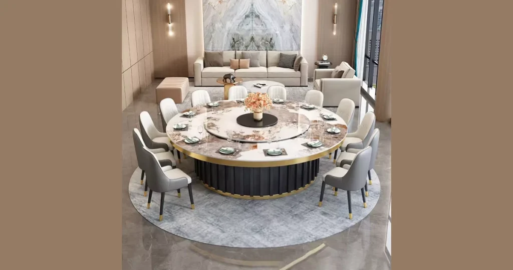 Large Round Dining Table for 12