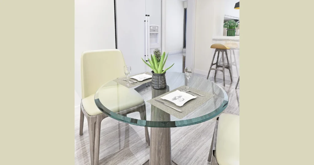 Glass Top 32 Inch Dining Table for Light Look
