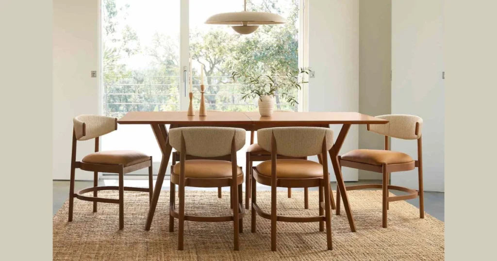 Wooden 32 Inch Dining Table for Warmth