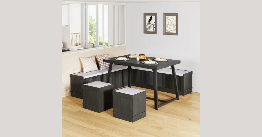 32 Inch Dining Table with Storage Shelf