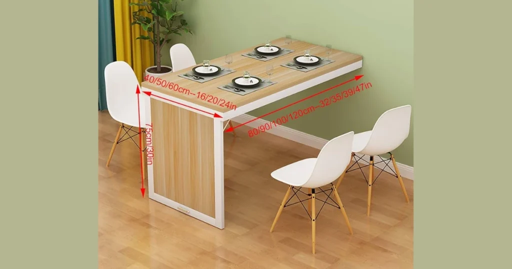 Wall Mounted 32 Inch Folding Dining Table
