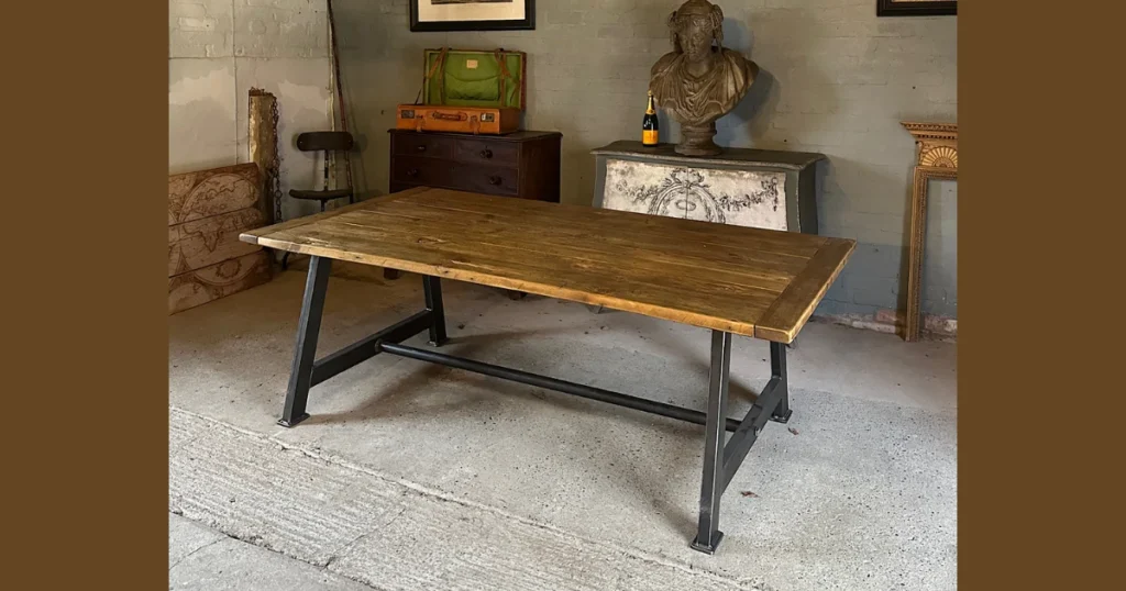 Industrial Metal Frame 32 Inch Dining Table