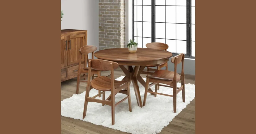 Solid Wood 50 Inch Dining Table for Long Term Durability