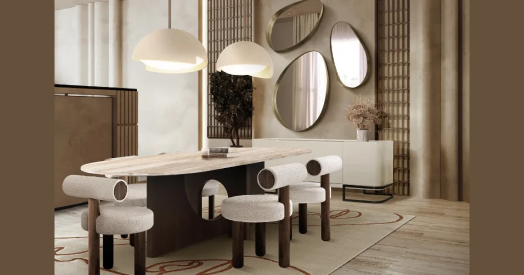 Minimalist Dining Table Arrangement for Clean and Modern Look