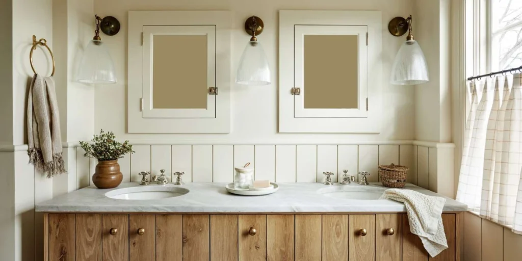 Vertical Bathroom Shiplap to Make Ceilings Feel Taller
