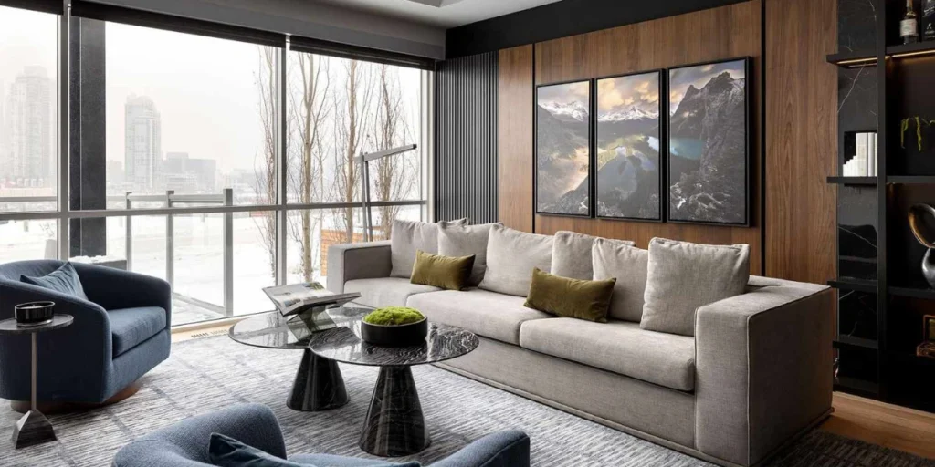 Vertical Slat Paneling for Modern Dining Rooms