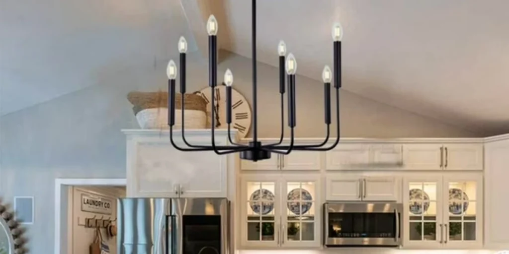 Wrought Iron Farmhouse Dining Room Lighting
