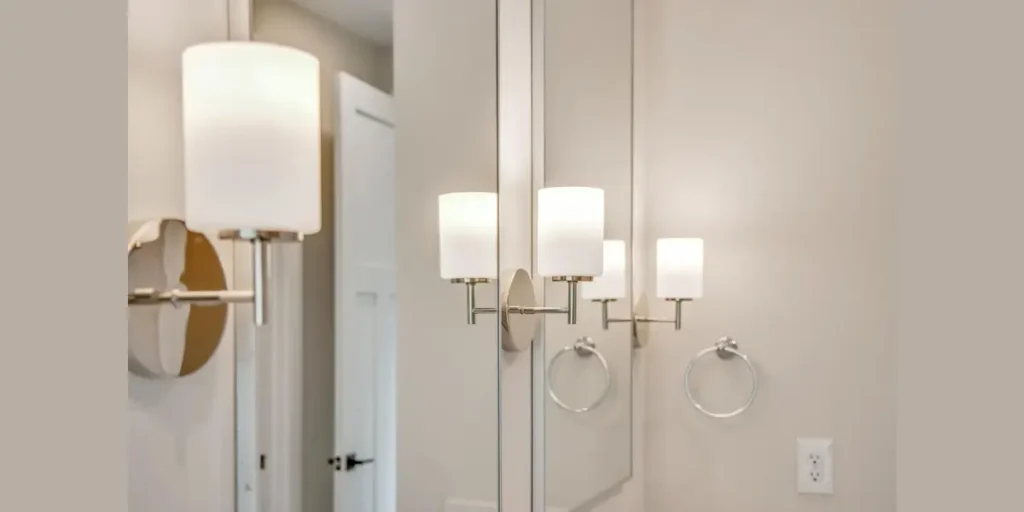 Wall Sconces on Both Sides of the Mirror