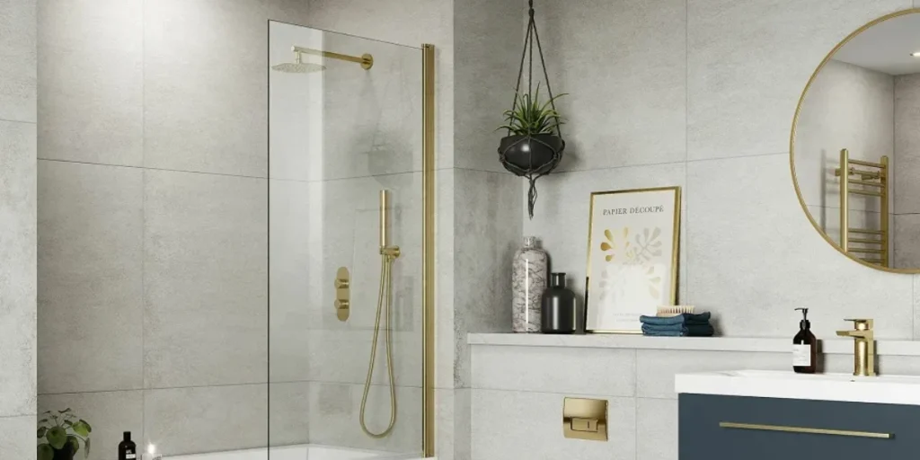 White Bathroom With Marble Finishes