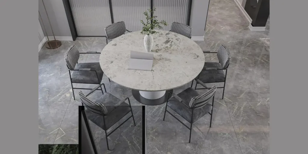 White Marble Minimal Table