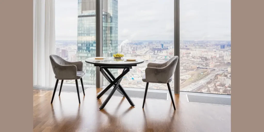 Window Facing Dining Arrangement