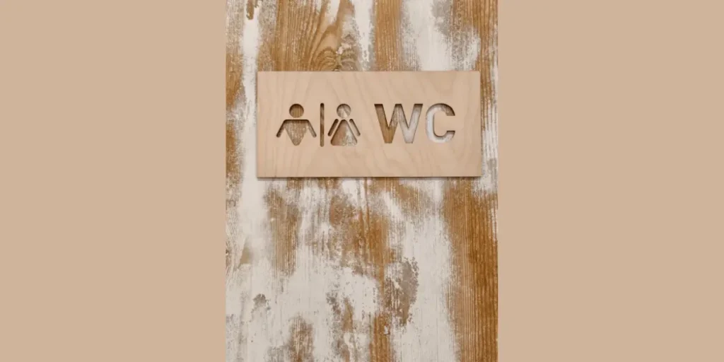 Wooden Bathroom Signs