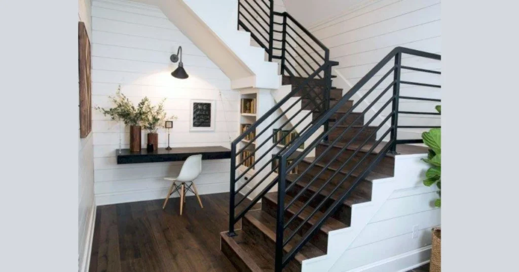 Black Metal Railing for a Modern Industrial Interior