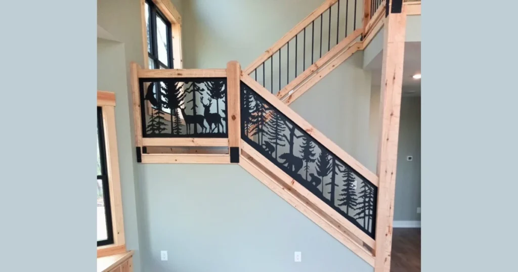 Decorative Panel Railing for a Custom Interior Statement