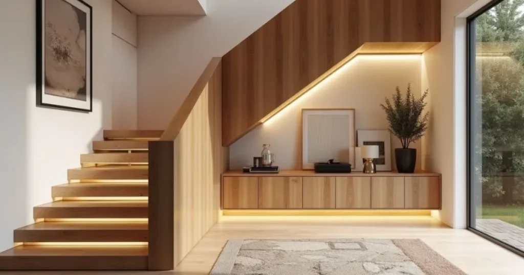 Wooden Stair Railing for a Warm and Timeless Interior