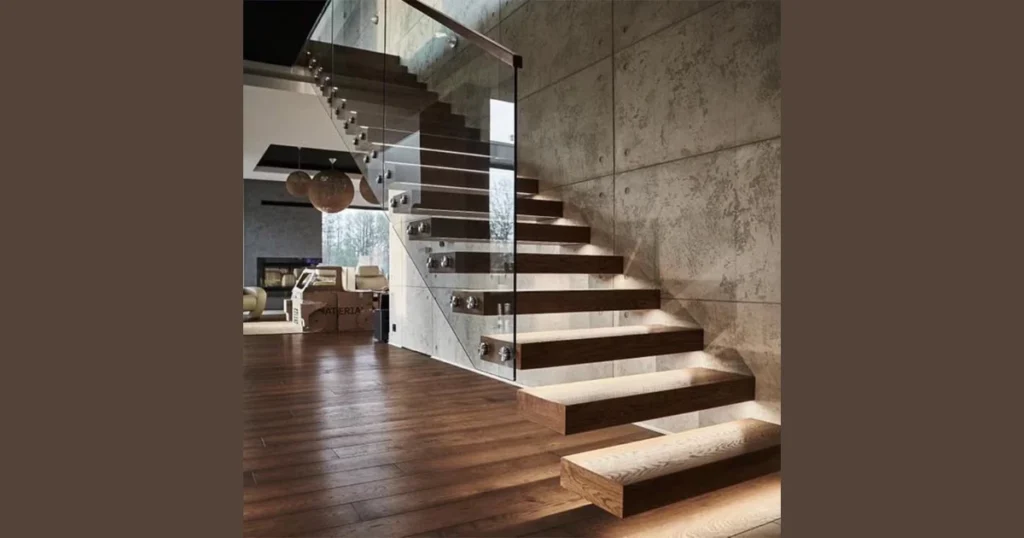 Floating Stair Railing for a Light and Stylish Interior
