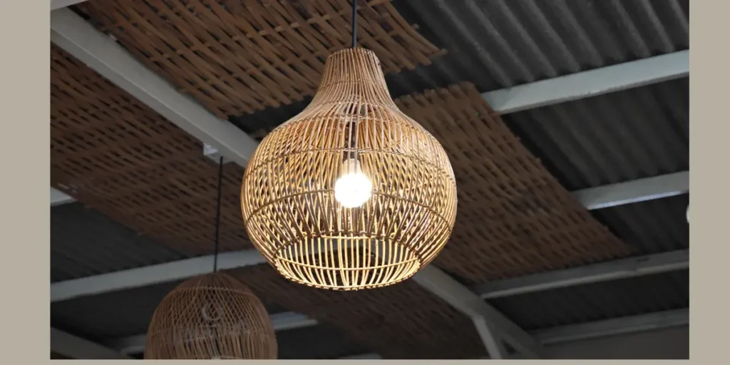 Woven Rattan Pendant