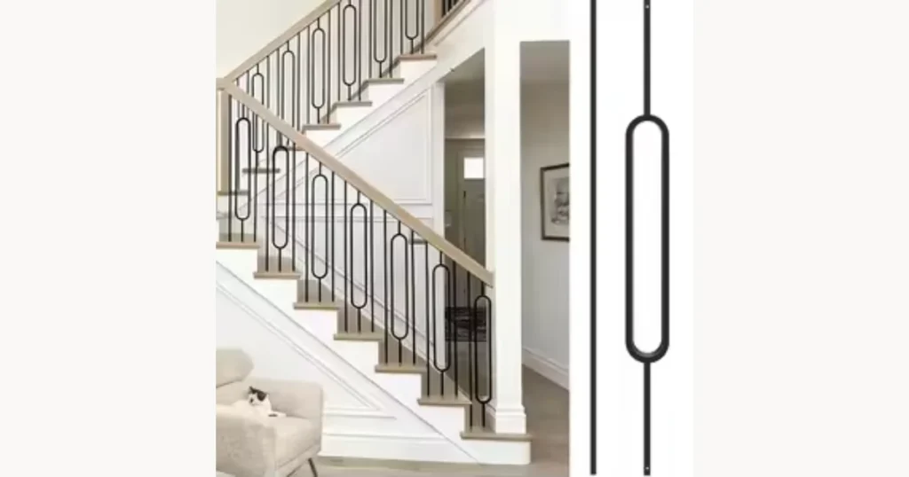 Black Metal Railing Design for Bold Contrast