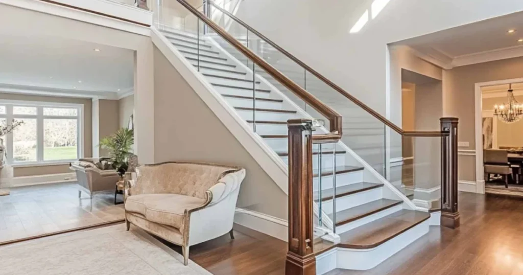 Modern Glass Railing for a Clean and Open Interior Look