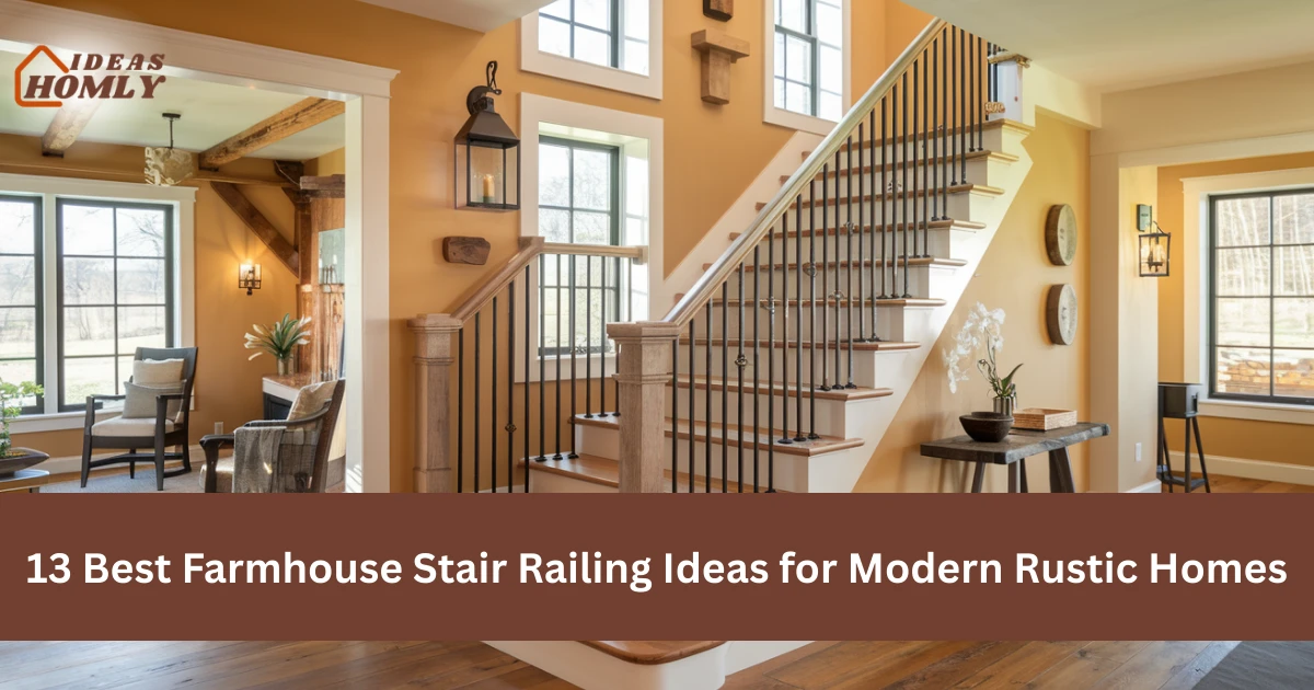 farmhouse stair railing ideas